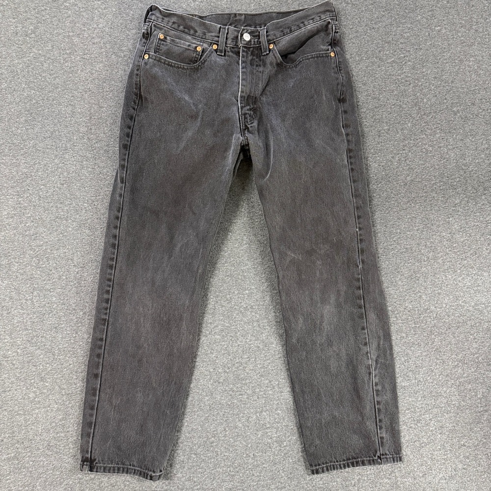 Vintage Levi's 550 Relaxed Fit Jeans Mens 34x30 Black Good Faded Tapered Denim